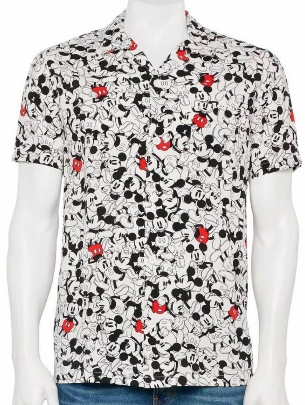 Mickey Mouse Disney Button Down Collared Shirt